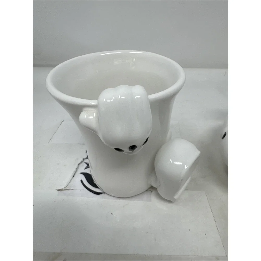 Disney Park MICKEY MOUSE White‎ Soap Holder And Cup Ceramic Bathroom